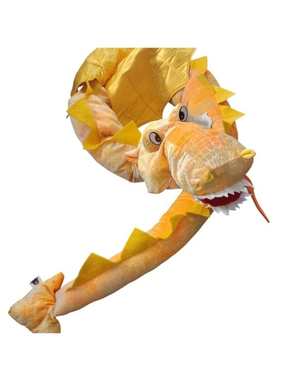 CalPlush Giant‎ Yellow Dragon Stuffed Animal Large Winged Mythical Plush Toy 95"